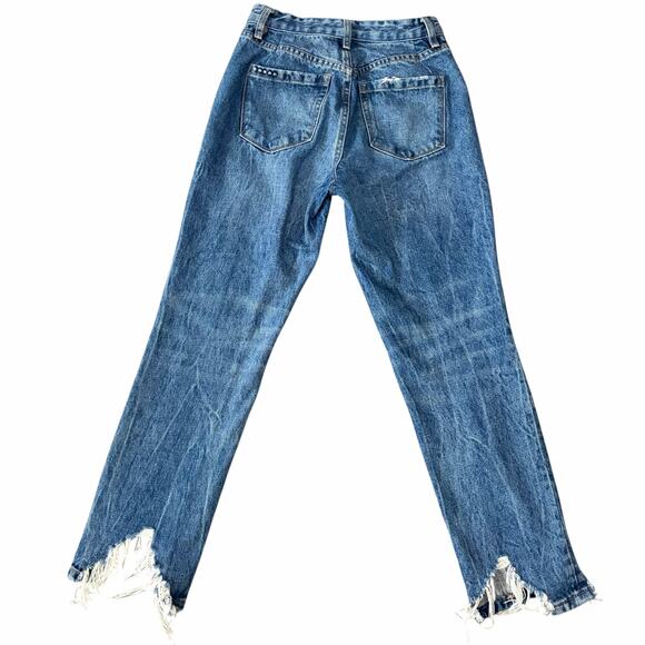 Blank NYC The Madison Crop Women's Jeans Raw Hem Size 26* Denim Distressed - Picture 2 of 9